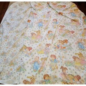 Vintage Cabbage Patch Kids FITTED & Flat Sheet 1983. FOR A  TWIN Bed MATTRESS